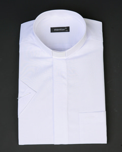 반팔 오메가 셔츠 흰색 - 목회자셔츠